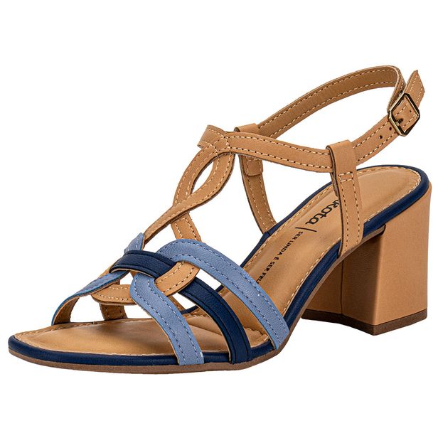 Sandália Feminina Salto Grosso Dakota DB111 CARAMELO 35