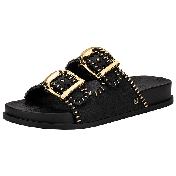 Sandália Feminina Conforto Fire Zaxy 19281 PRETO/DOURADO 33/34