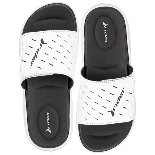 Chinelo Masculino Slide R Soft Plus Rider 12529 BRANCO/PRETO