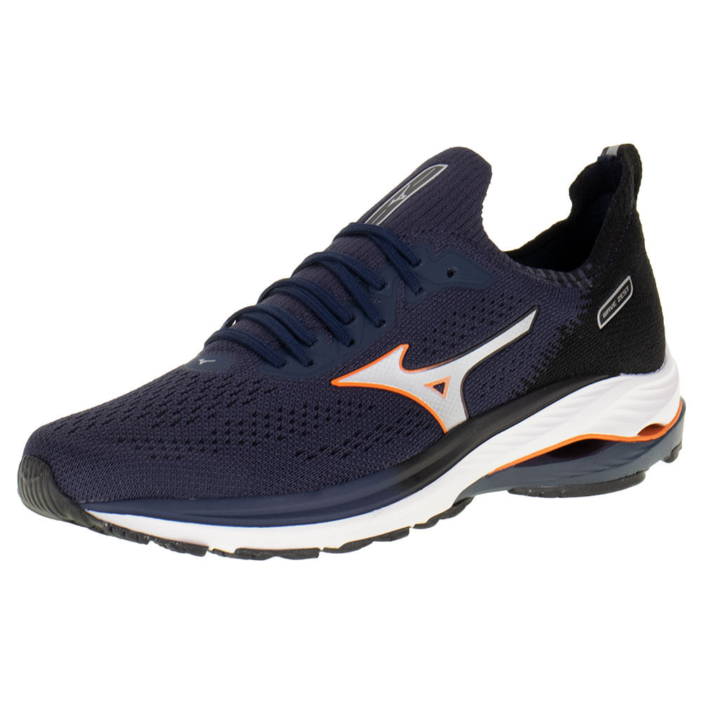 Tênis Masculino Wave Zest Mizuno - 101068068 MARINHO | Clovis Calçados
