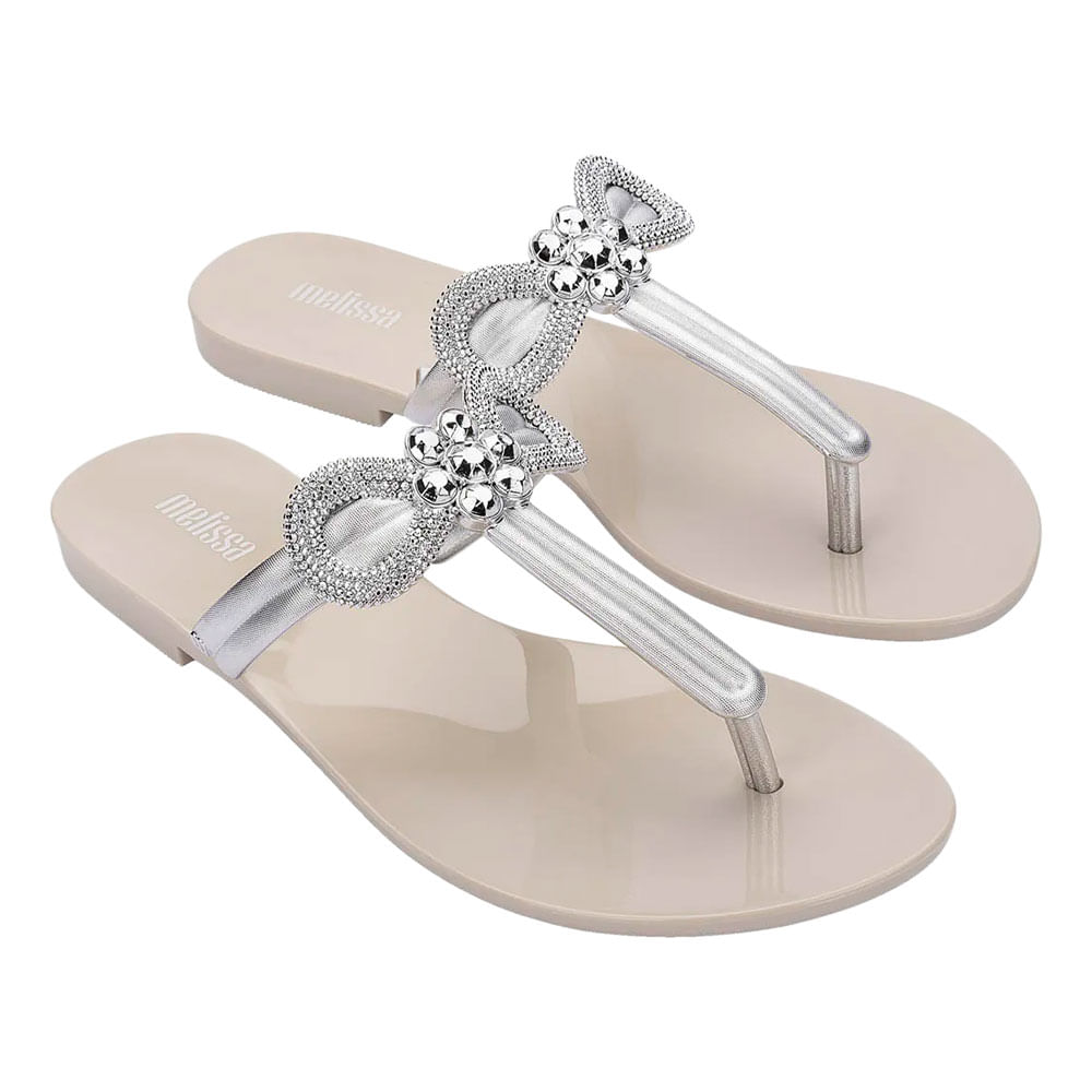 Melissa Harmonic T Bar Gleam 33826 PRATA | Clovis Calçados
