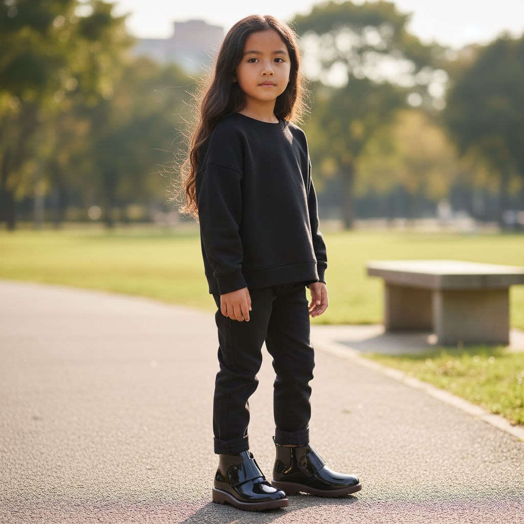 Mini Melissa Chelsea Boot Infantil 32835 PRETO/CAFÉ | Clovis Calçados