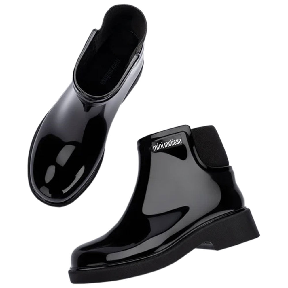Mini Melissa Chelsea Boot II Infantil 35827 PRETO | Clovis Calçados