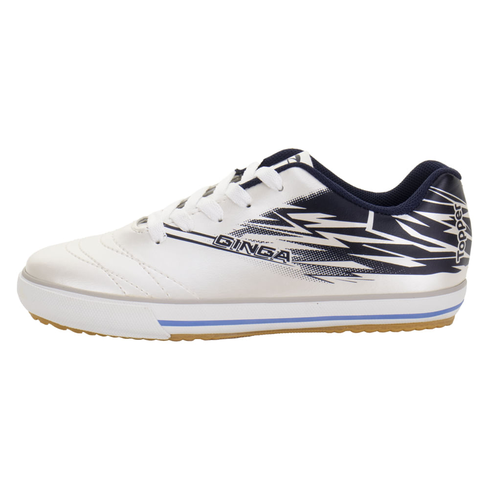 Chuteira Infantil Ginga Futsal Topper TP08190 BRANCO/AZUL | Clovis