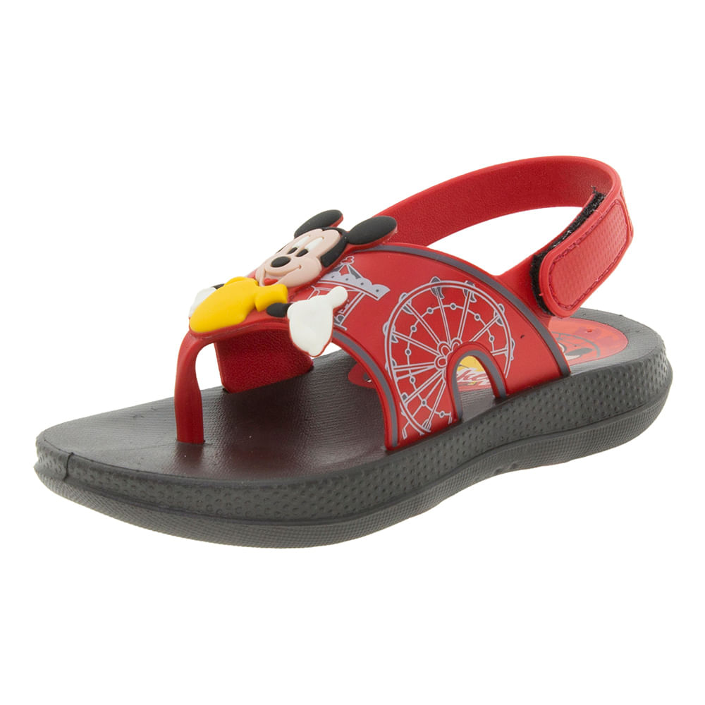 Sandália Infantil Baby Mickey e Minnie Vermelha Grendene Kids