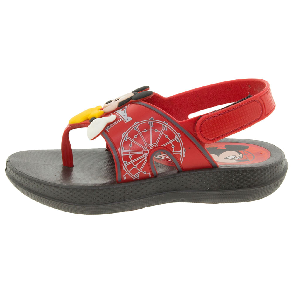 Sandália Infantil Baby Mickey e Minnie Vermelha Grendene Kids