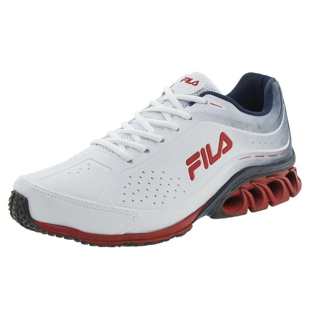 Tênis Masculino Cage Python Branco/Vermelho Fila 11J481X