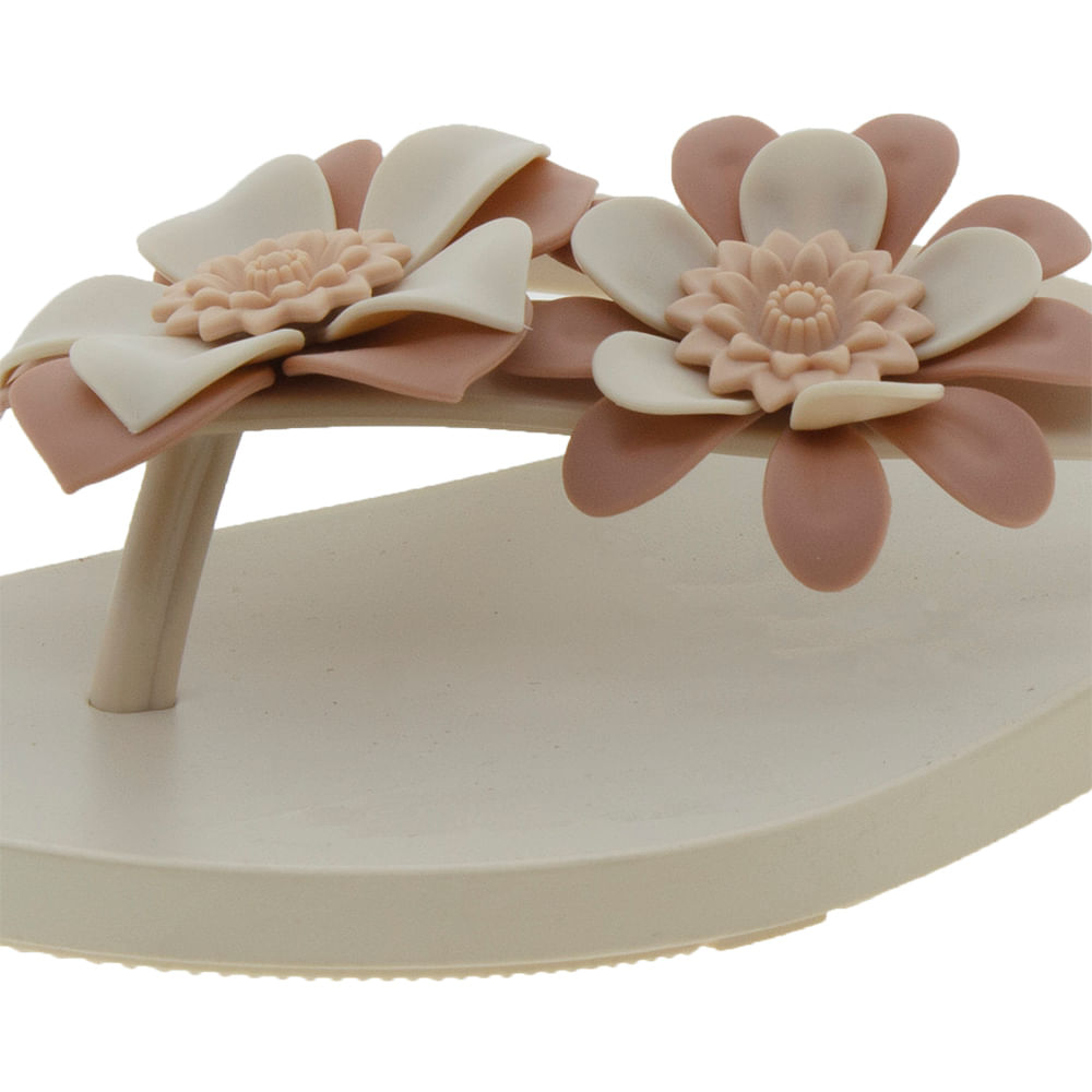 Chinelo Feminino Fresh Garden II Bege Zaxy - 17289 | Clovis Calçados
