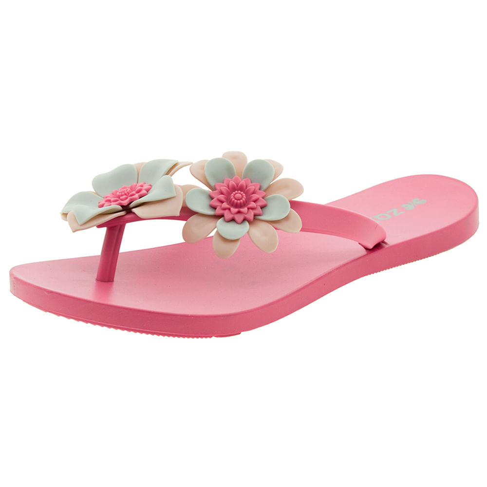 Chinelo Feminino Fresh Garden II Rosa Zaxy - 17289 | Clovis Calçados