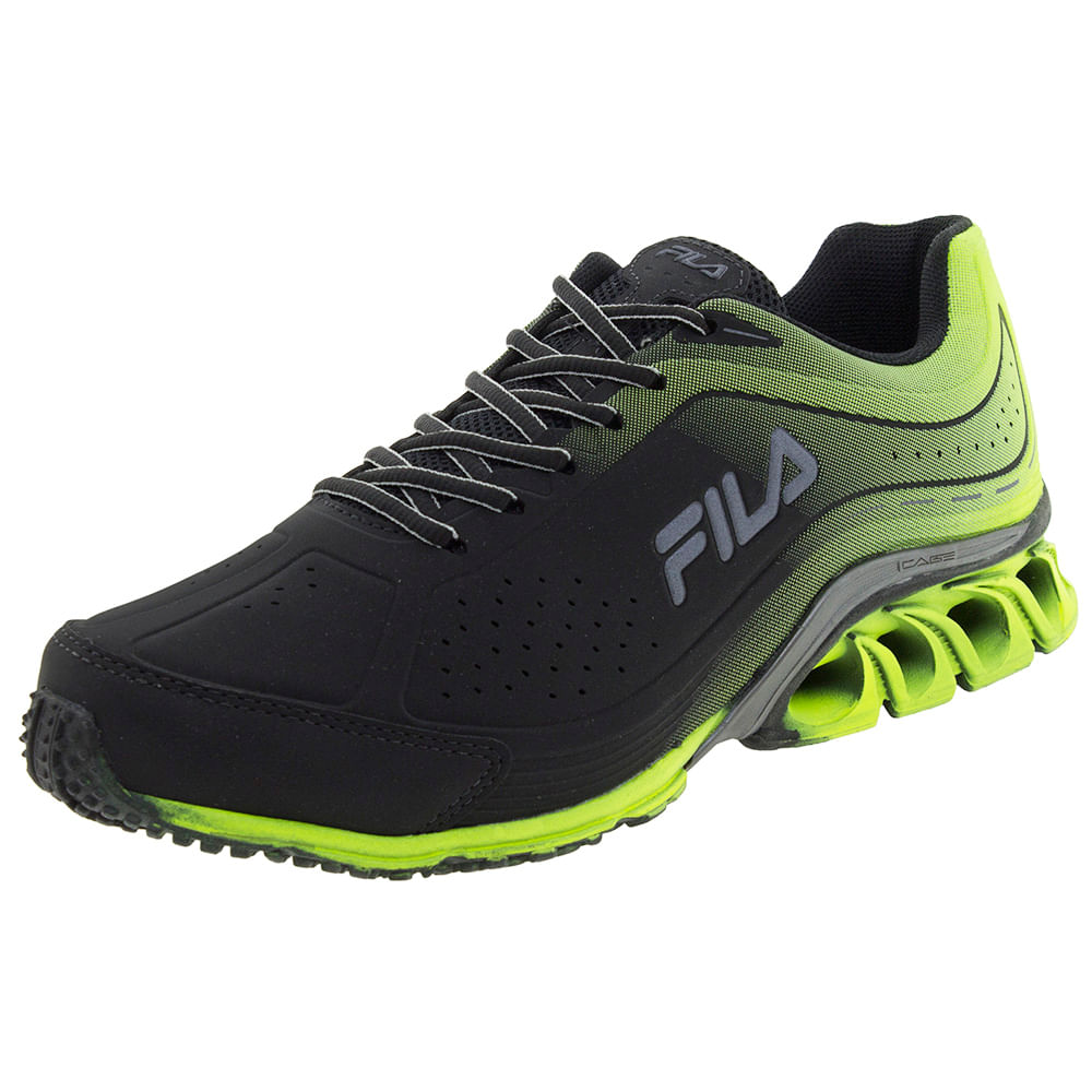 Tênis Masculino Cage Python Preto/Verde Fila 11J481X