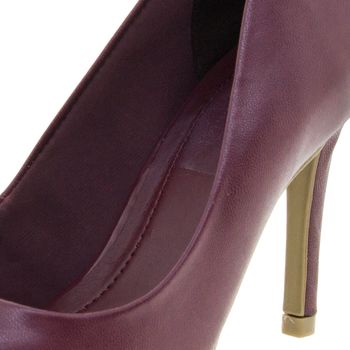 sapatos femininos cor vinho