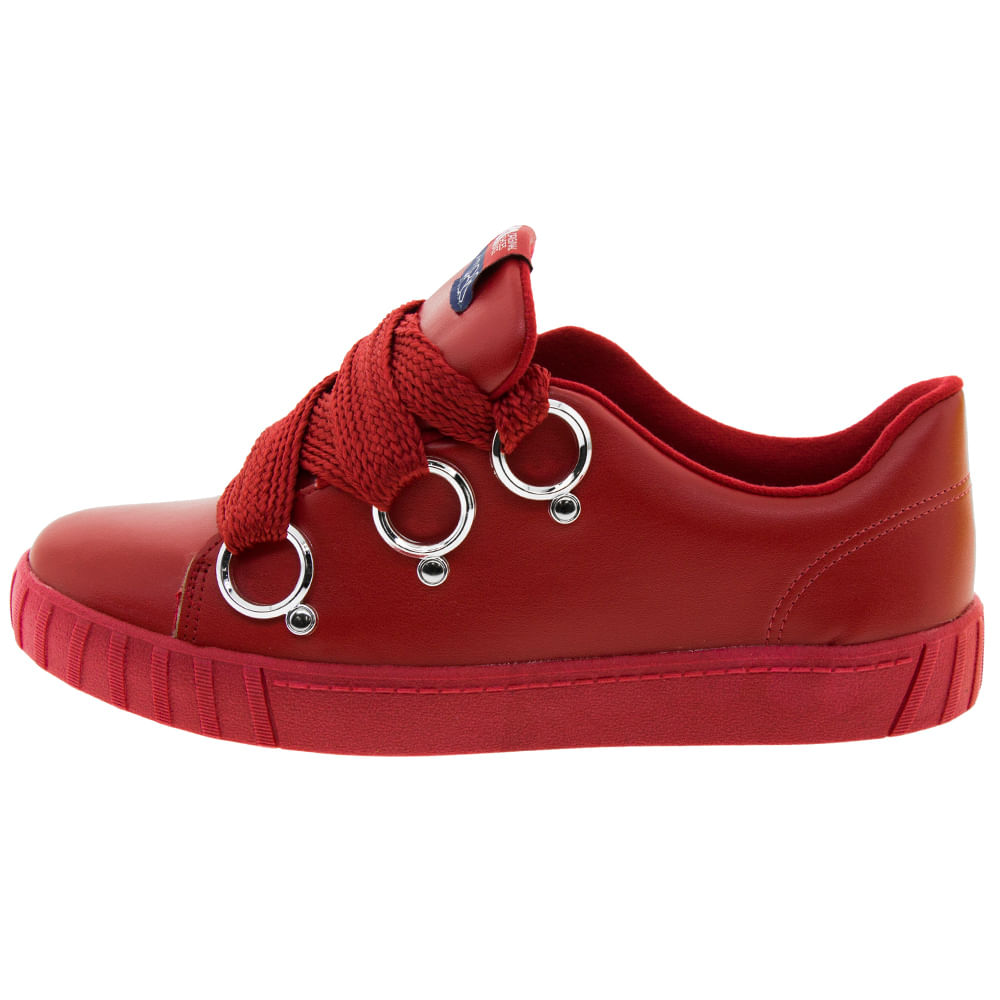 Tenis vermelho feminino shops moleca