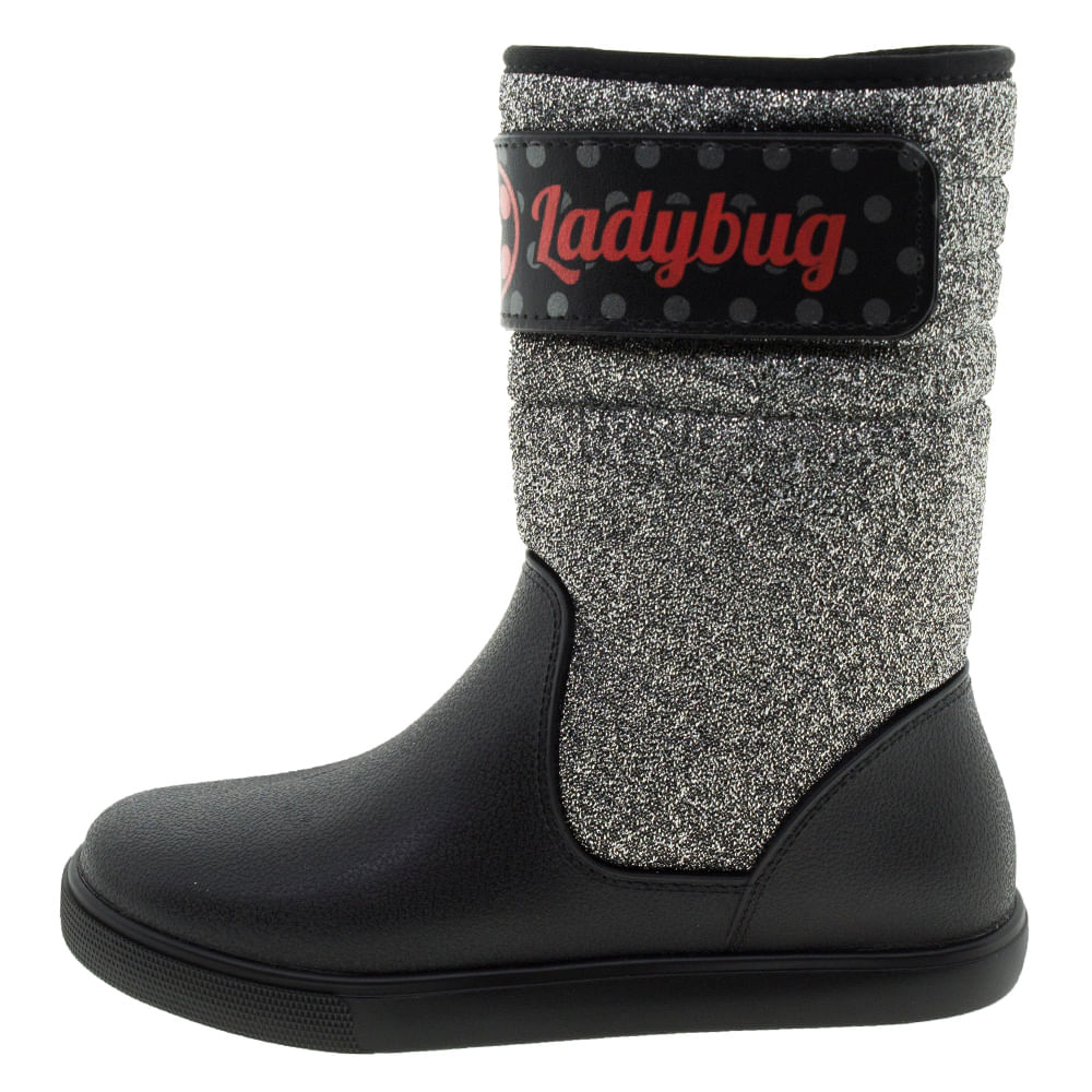 Grendene Tenis Ladybug Preto Ladybug Bota Galocha Infantil Ladybug