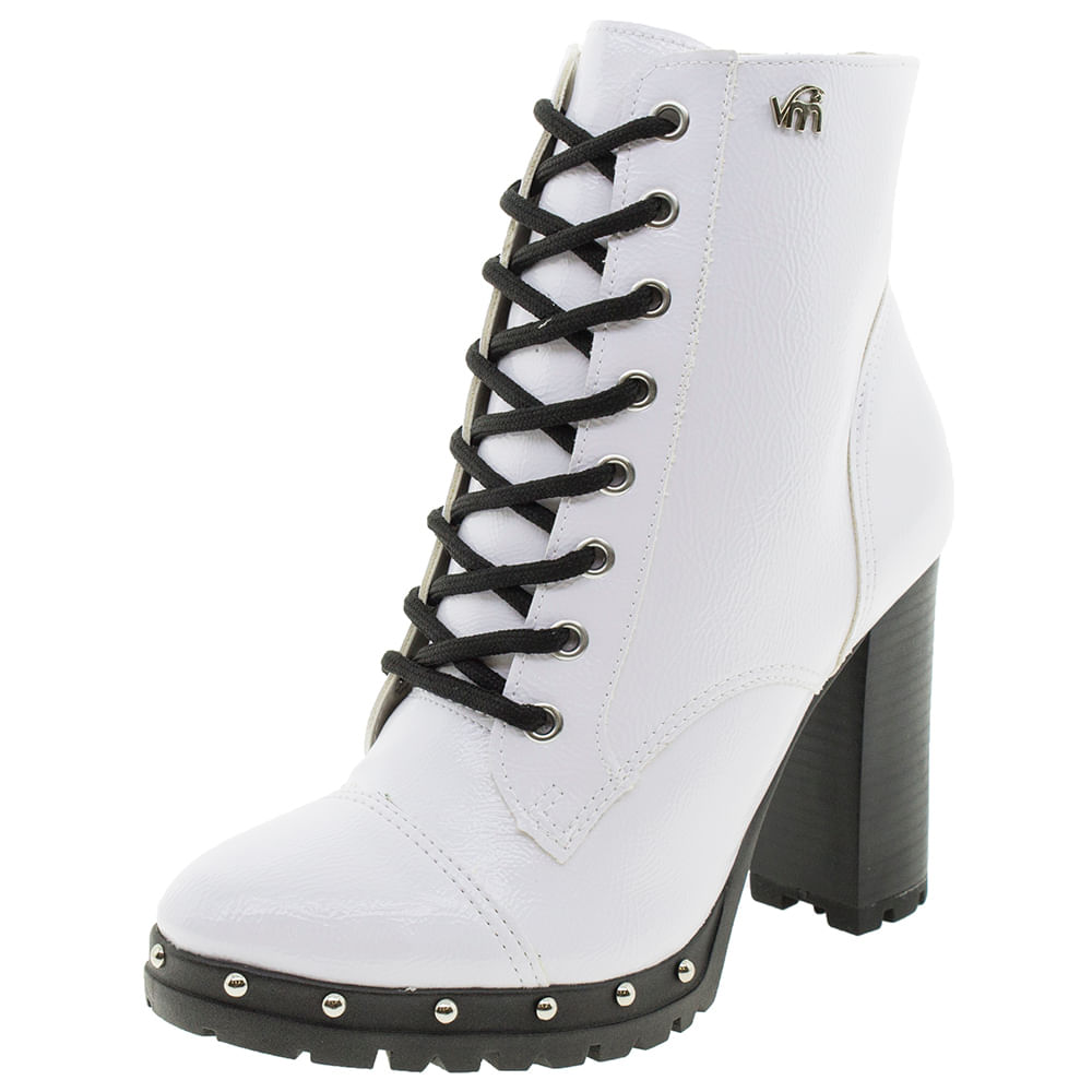 Bota Feminina Bota Ankle Boot Via Marte Bota Via Marte Branca Bota