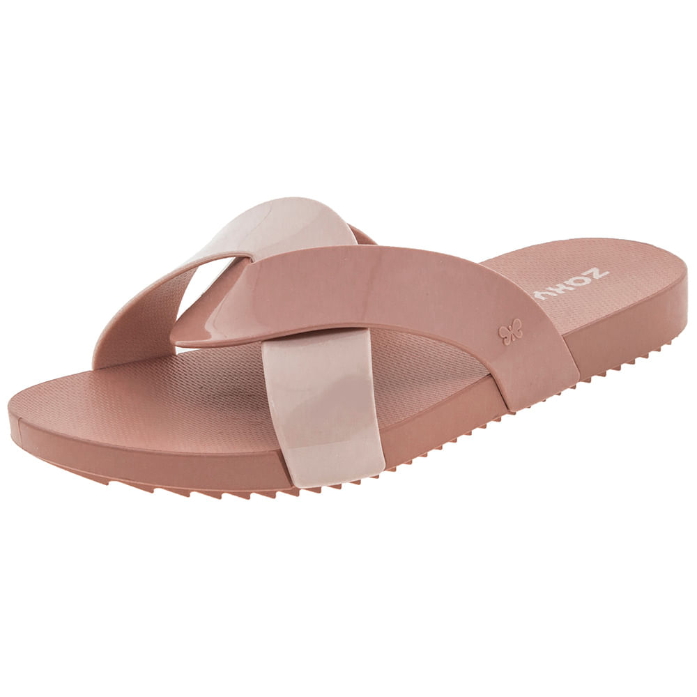 Sandalia-Feminina-Rasteira-Check-Chin-Nude-Zaxy---17543-01