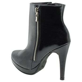 ankle boot verniz preta