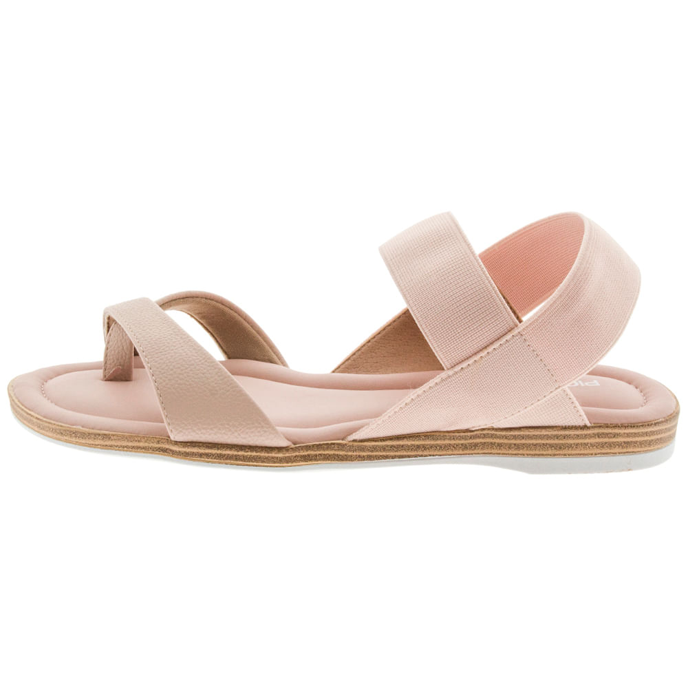 Sandália Feminina Rasteira Rosa Piccadilly 504051 cloviscalcados