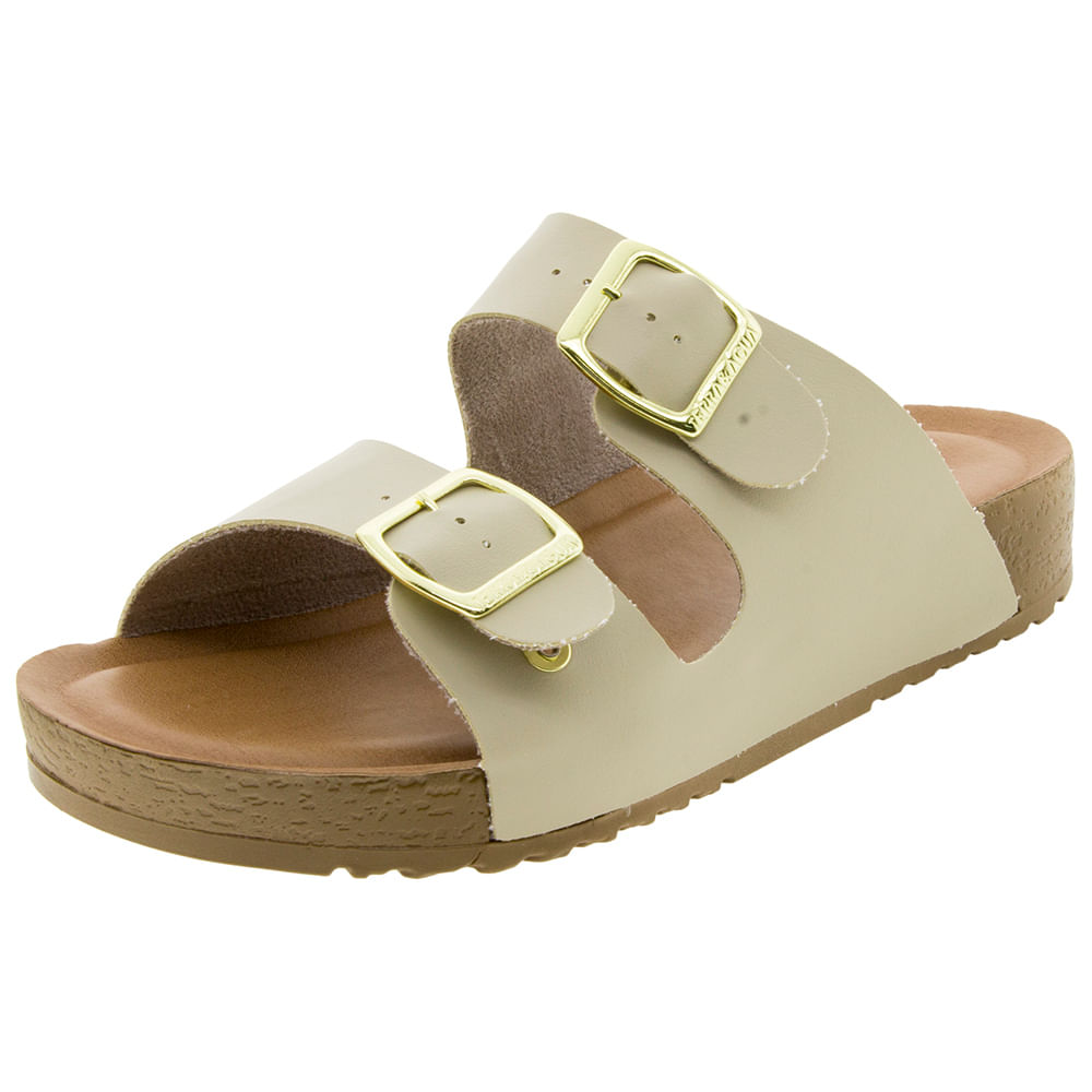 Sandália Feminina Rasteira Birken Gold Terra & Agua - 500200