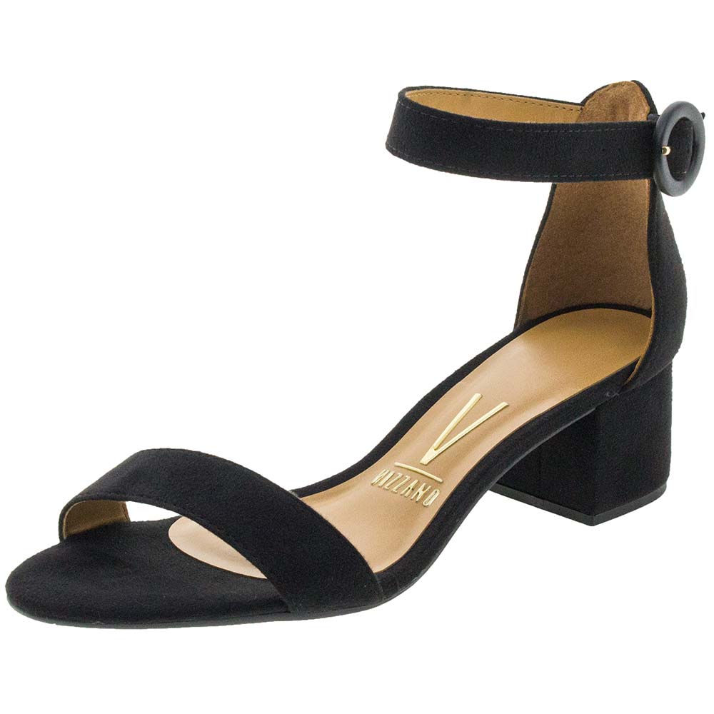 Sandalia Vizzano Preta Camurça Sandália Anabela Vizzano Preta