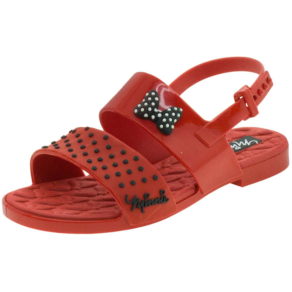 Sandália Infantil Feminina Minnie Chic Vermelha Grendene Kids
