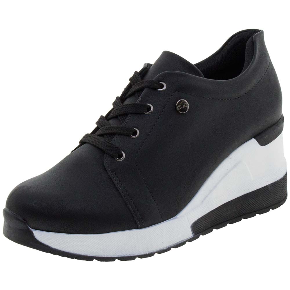 Tênis Casual Feminino Tenis Quiz Feminino Preto Tênis Casual