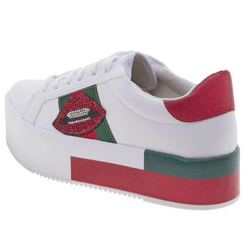 tenis flatform vizzano vermelho