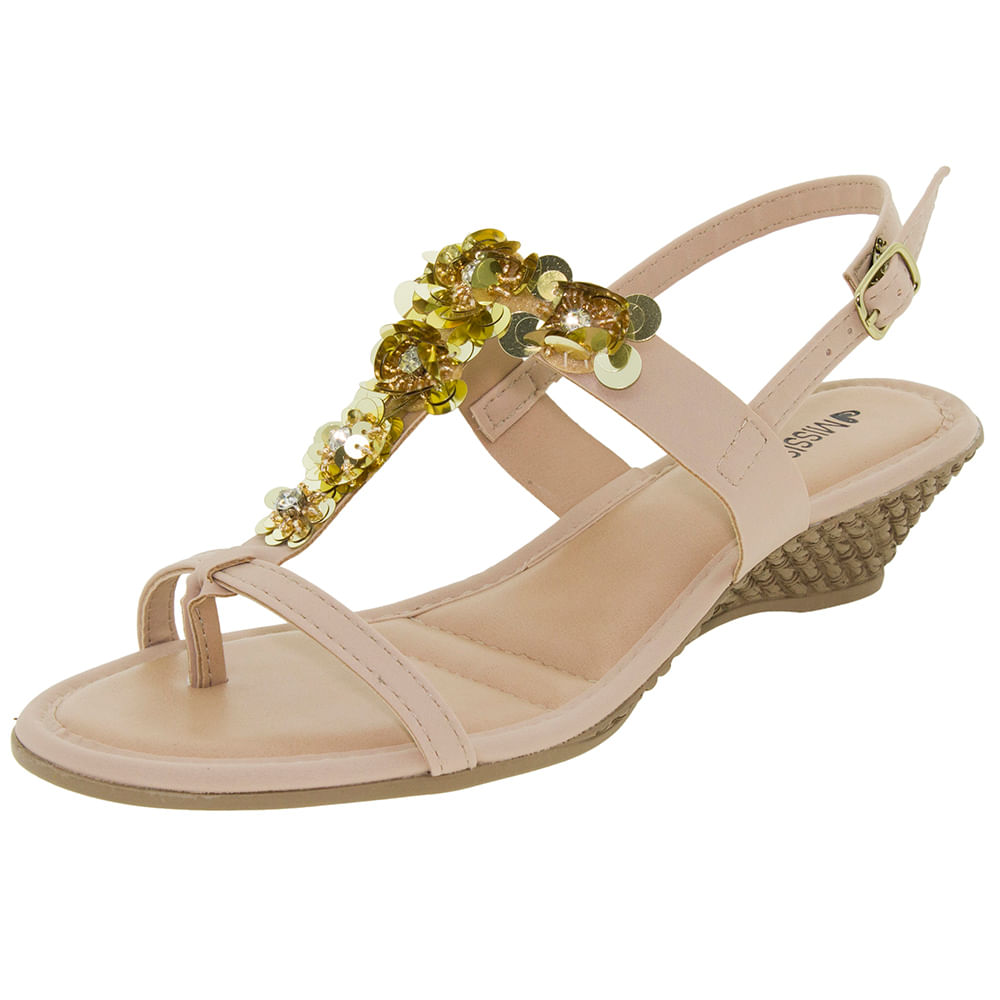 Sandalia Feminina Salto Baixo Mississipi X7151 cloviscalcados