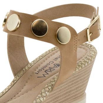 sandália ramarim anabela total comfort feminina