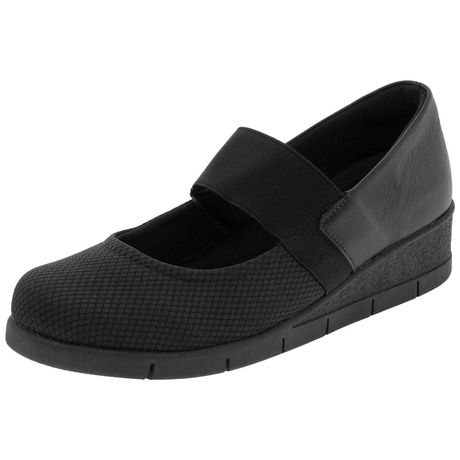 sapato anabela usaflex preto