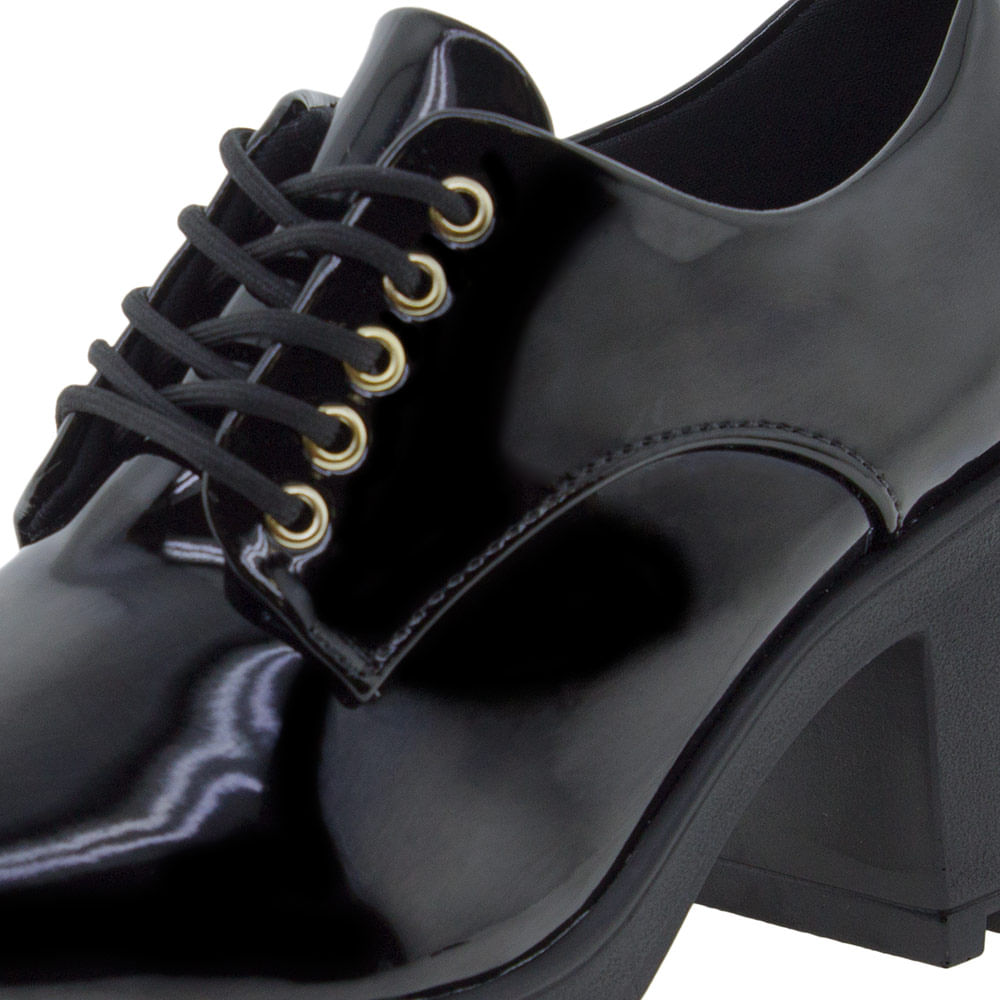 Sapato Feminino Oxford Vizzano 1294100 Verniz/preto cloviscalcados
