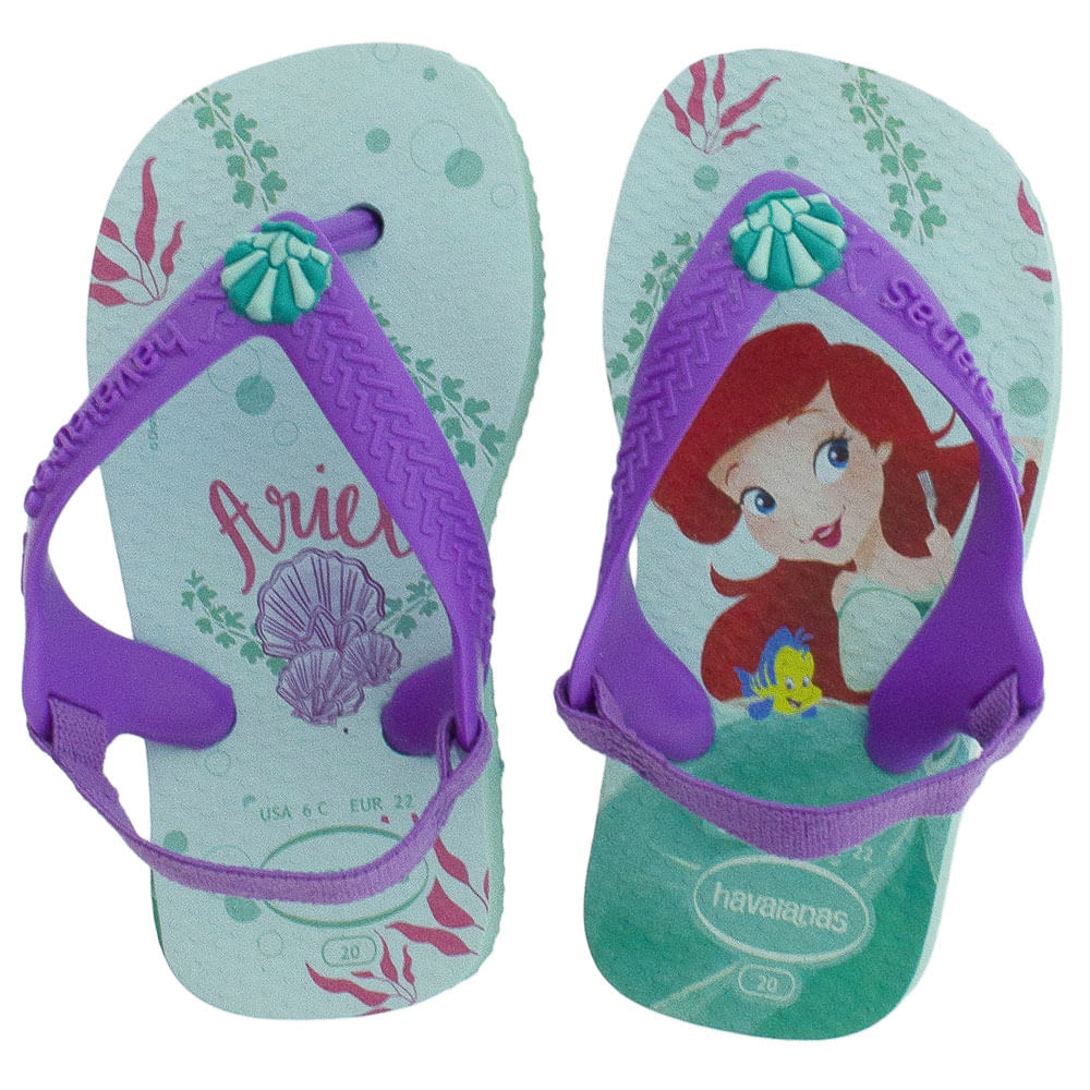 Chinelo Infantil Baby Princesas Havaianas Kids 4139481 VERDE 17 18