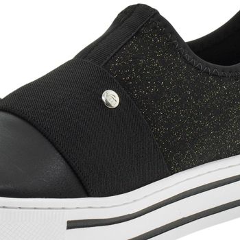 tênis feminino flatform elástico em x via marte