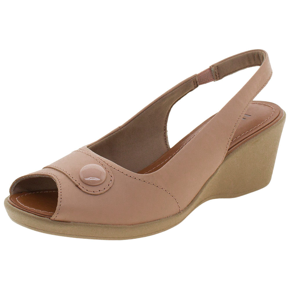 Sandália Feminina Salto Baixo Usaflex AC2606 NATURAL 34