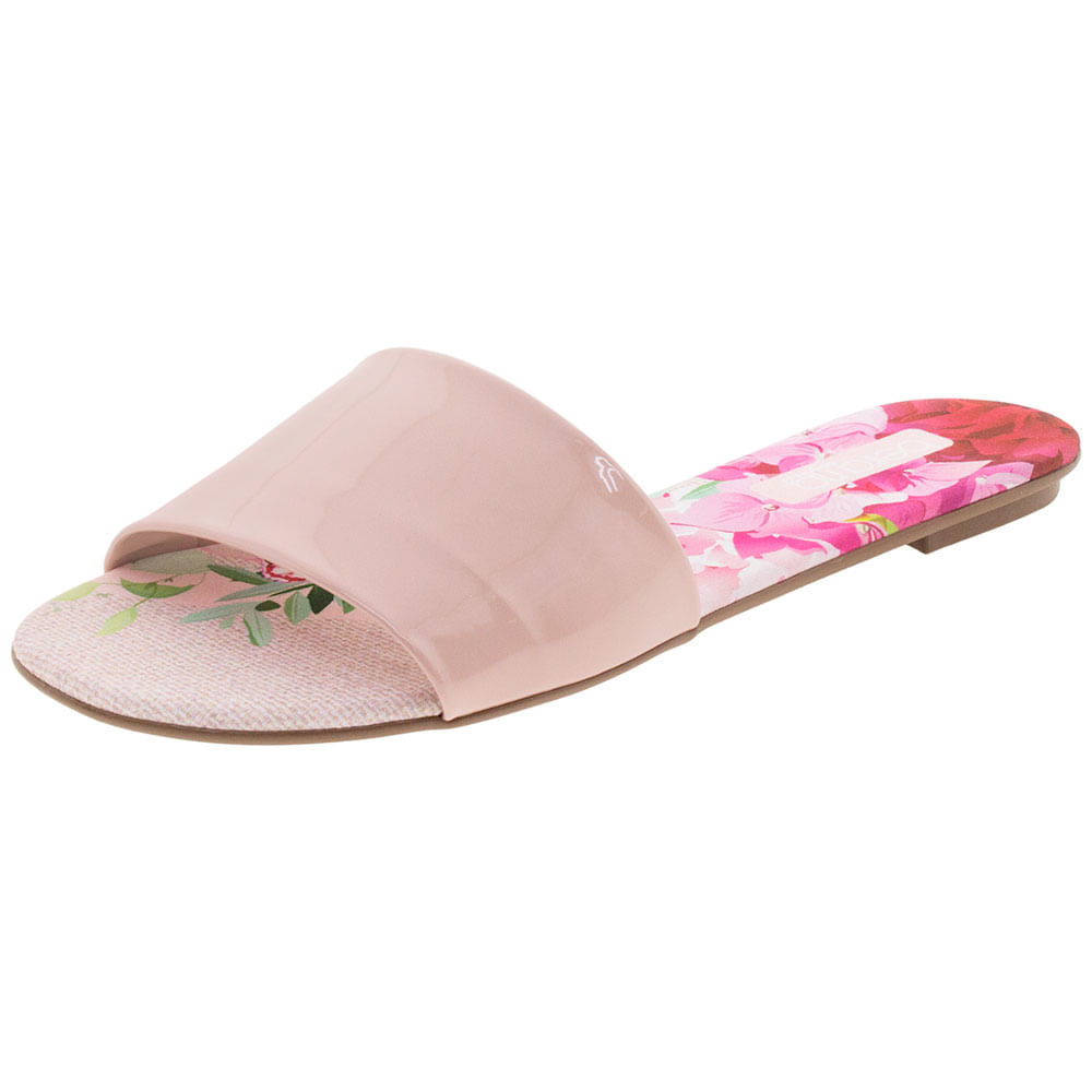 Sandália Feminina Rasteira Rosa Beira Rio 8237283 cloviscalcados