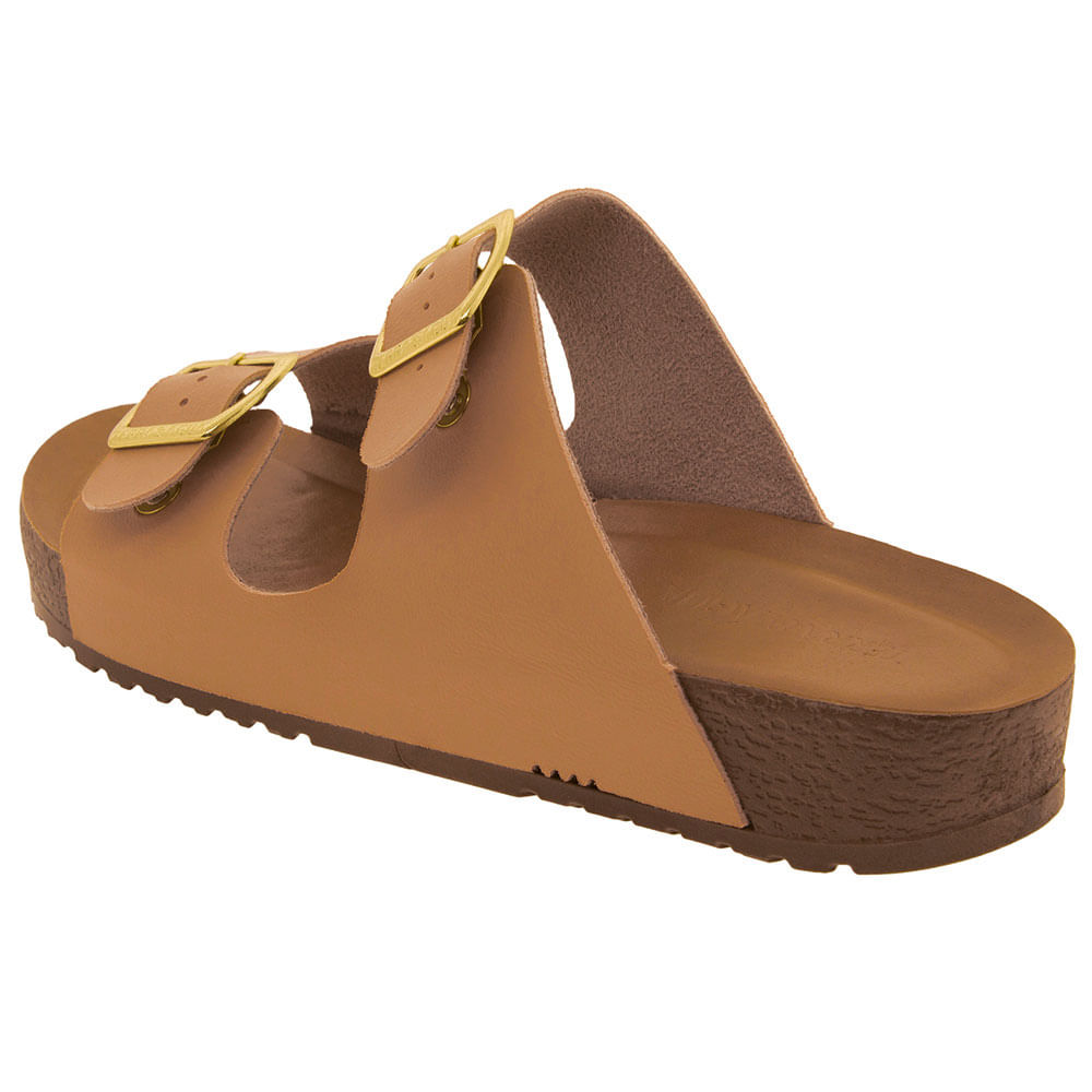 Sandalias Tao Hush Puppies Sandália Feminina Rasteira Birken Camel