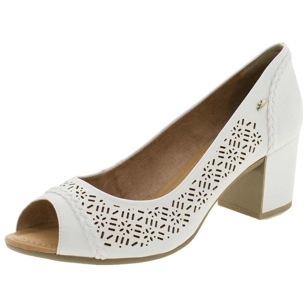 Peep Toe Feminino Salto Baixo Dakota G0411 cloviscalcados