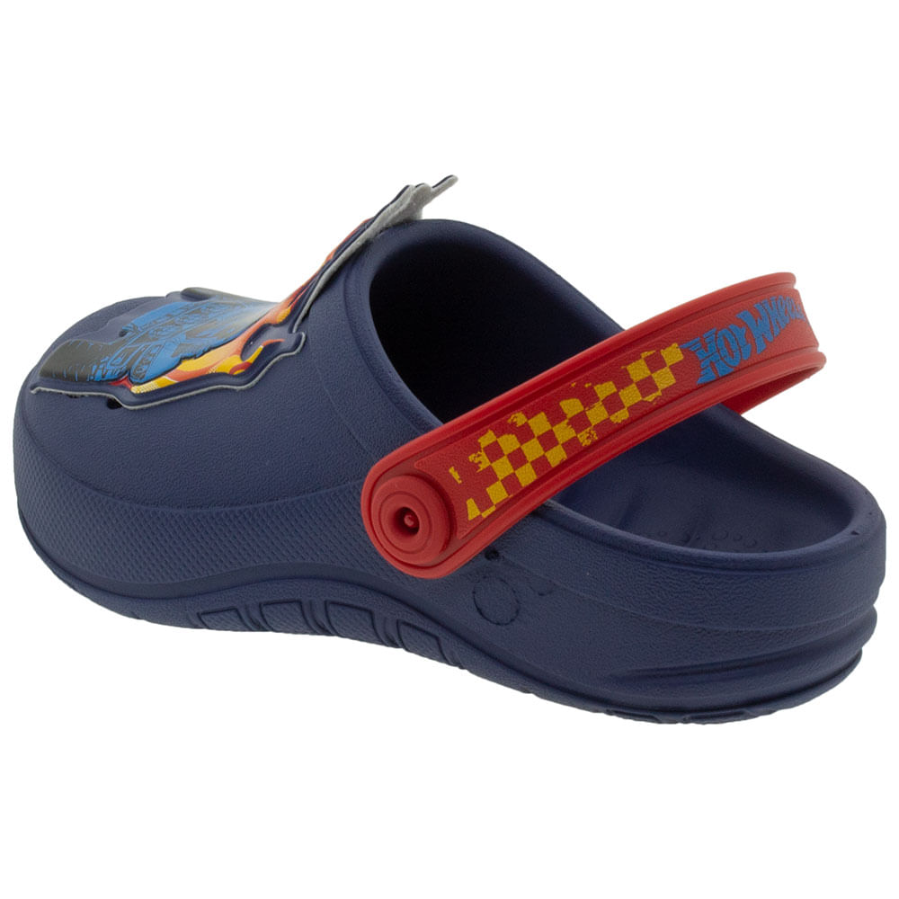 Clogs Infantil Hot Wheels Grendene Kids 22176 Azul/vermelho
