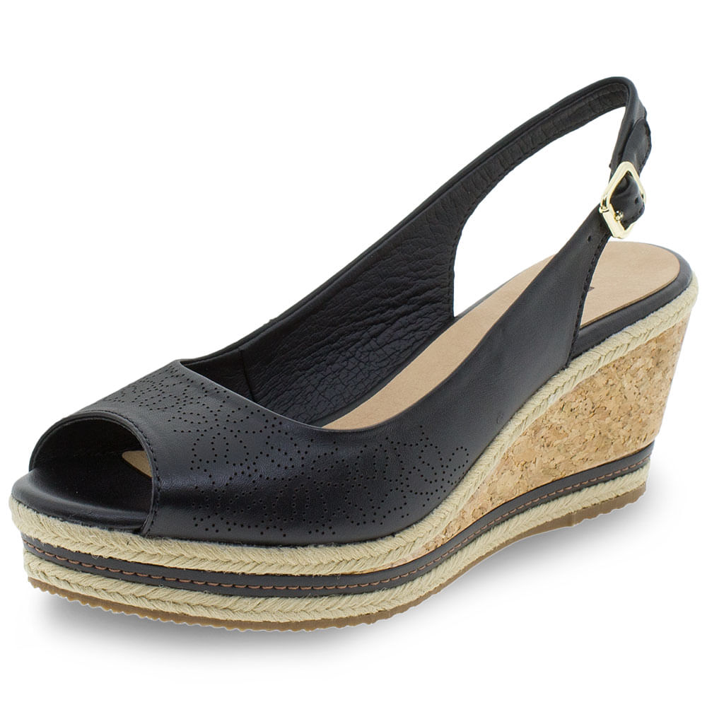 Sandália Feminina Anabela Bottero 308801 Preto 34