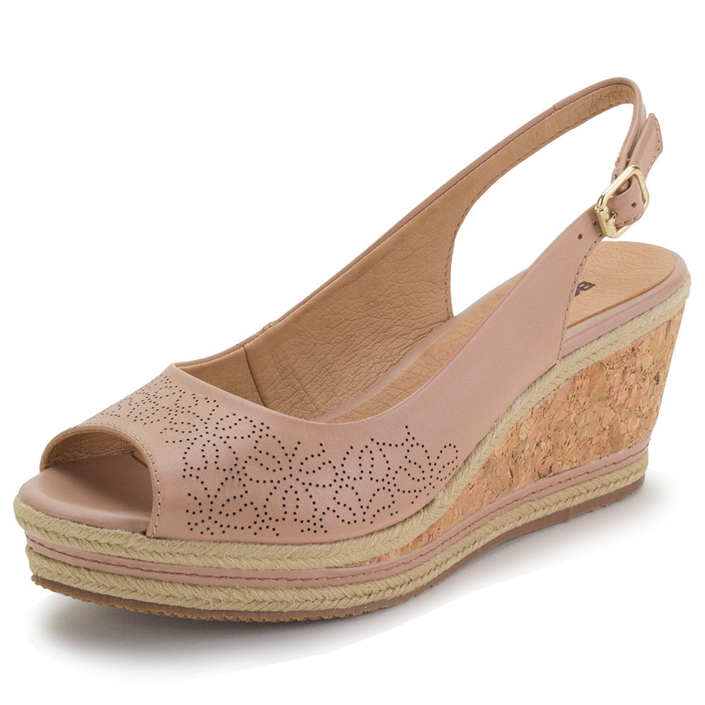 Bottero Sandalia Feminina Anabela Sandália Feminina Anabela