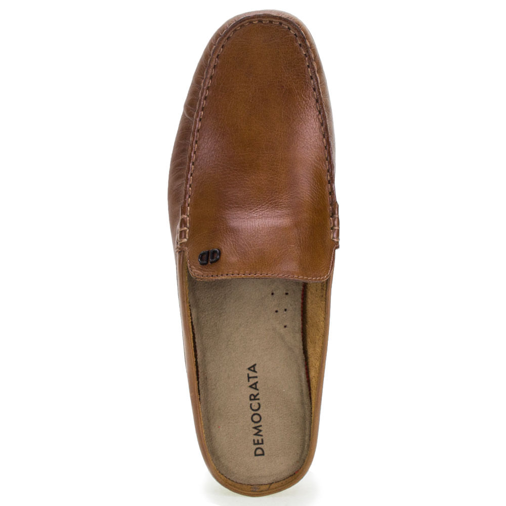 Sapato Masculino Mule Taq Democrata 226103 Café cloviscalcados