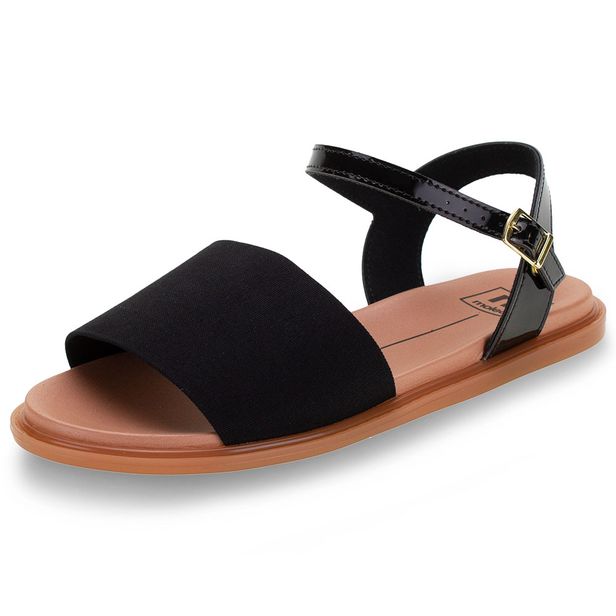 Sandália Feminina Avarca Moleca - 5450100 PRETO 01 35