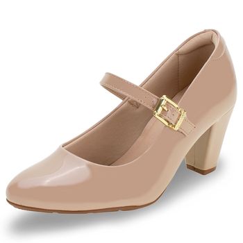 sapato de salto bege