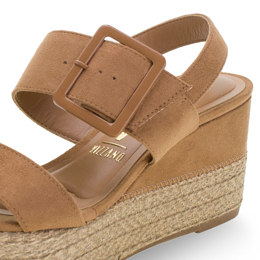 Sandália Feminina Anabela Vizzano - 6407102 Camel - Cloviscalcados