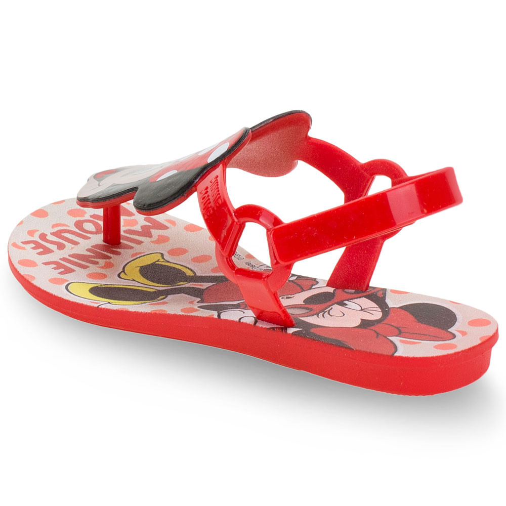 Sandália Infantil Feminina Minnie Grendene Kids 22160 VERMELHO 25