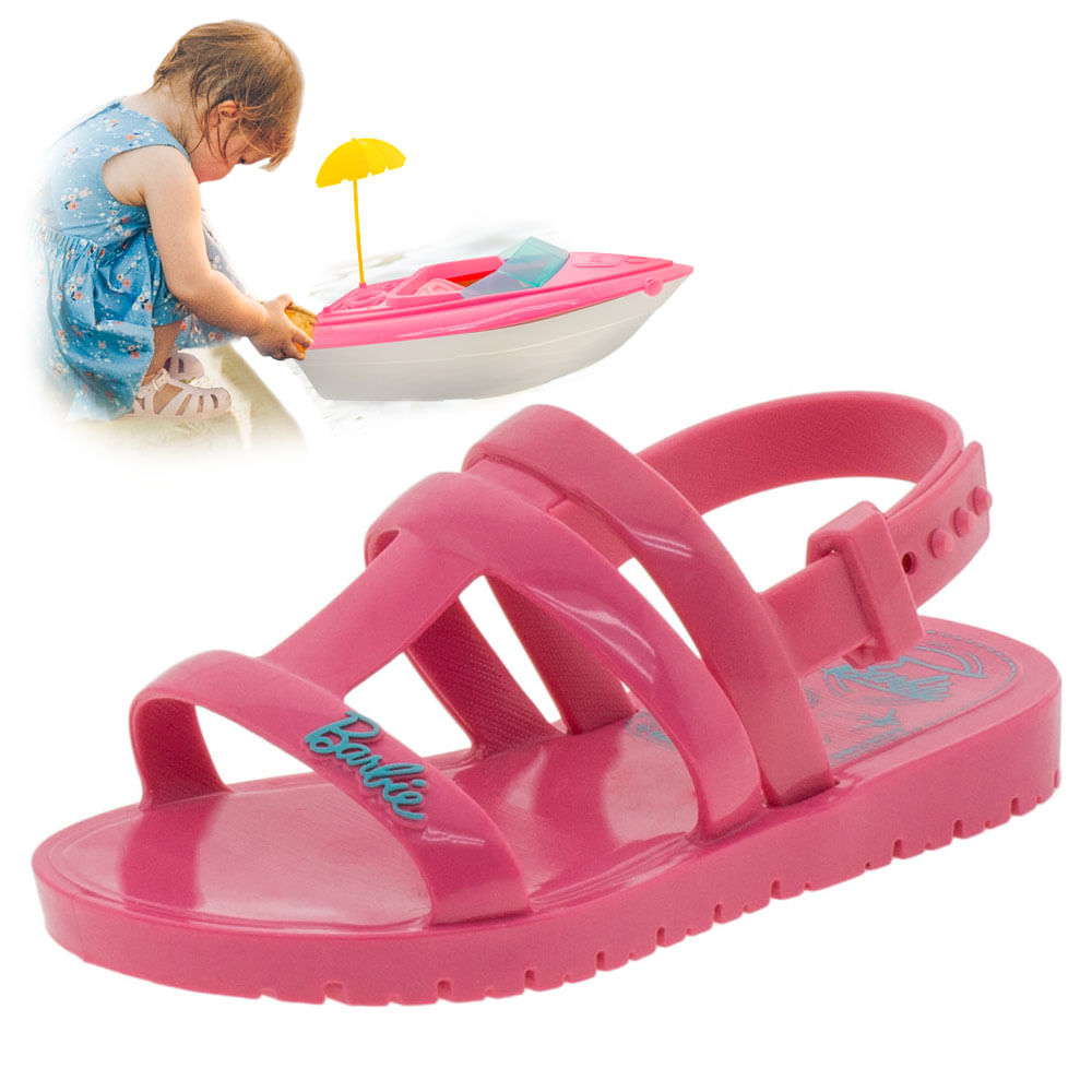 Sandália Infantil Iate da Barbie Grendene Kids 22002 Pink
