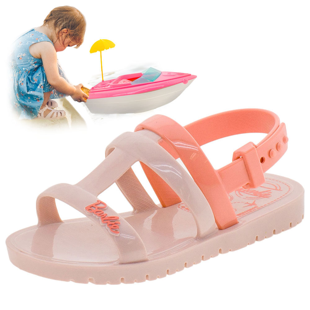 Sandália Infantil Iate da Barbie Grendene Kids 22002 Rosa