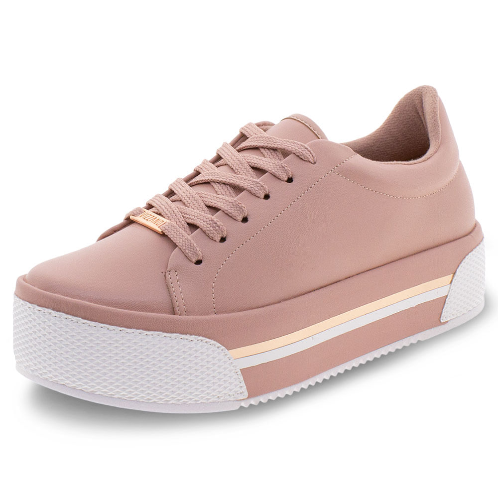 TÃªnis Vizzano Plataforma Listrado Feminino Tenis Vizzano Flatform