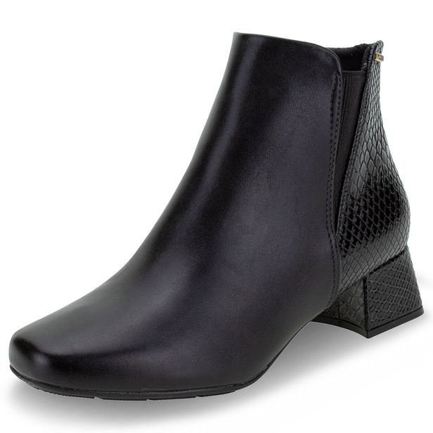 bota cano curto modare elástico lateral feminina