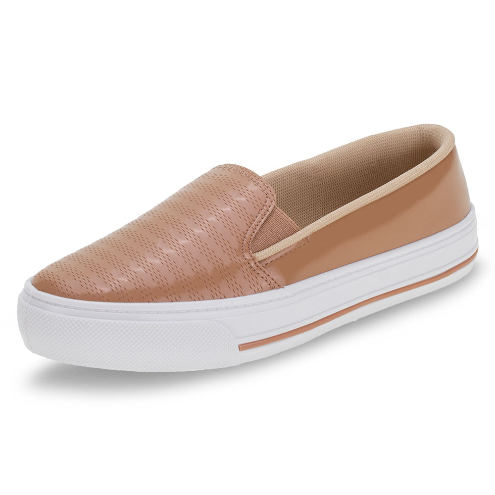 Tênis Feminino Slip On Beira Rio - 4220102 Bege - Cloviscalcados