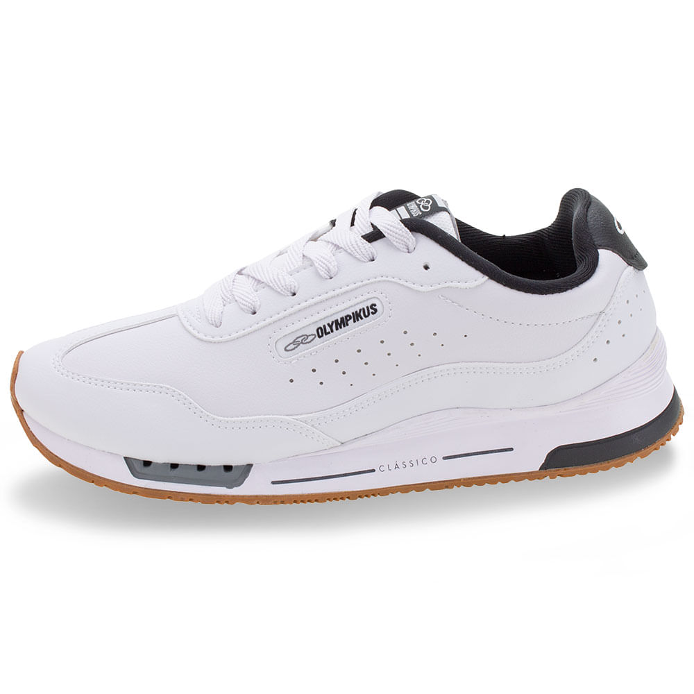 Tênis Masculino Quasar Olympikus - 780 Branco/preto - cloviscalcados